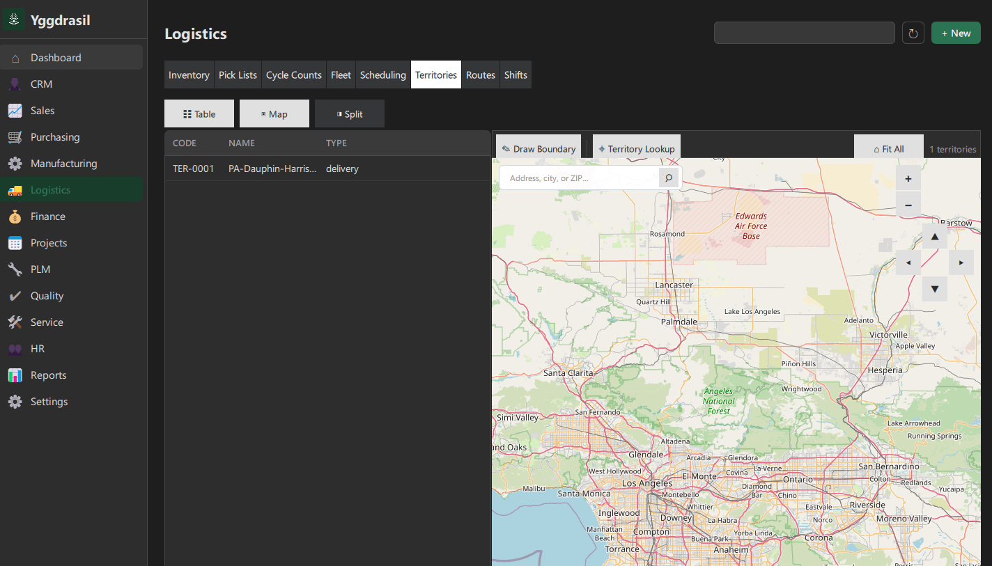 Warehouse module — Yggdrasil desktop application